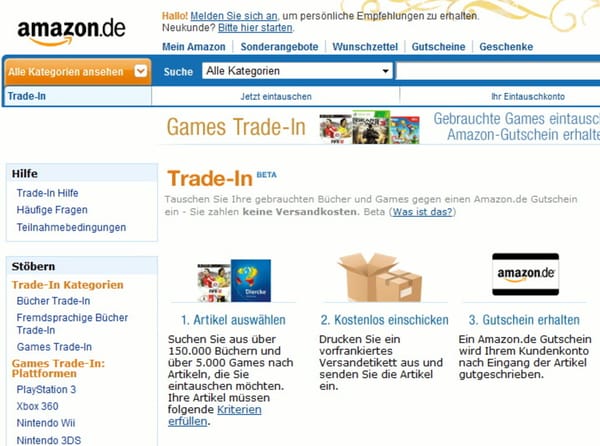 Amazons Games-Ankaufpreise im Vergleich