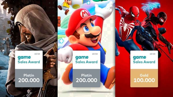 Drei game Sales Awards im Oktober 2023 verliehen, darunter zweimal Platin