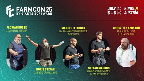 Giants Teases Farming Simulator 25 Expansion and Project Motor Racing Hands-on at FarmCon 25